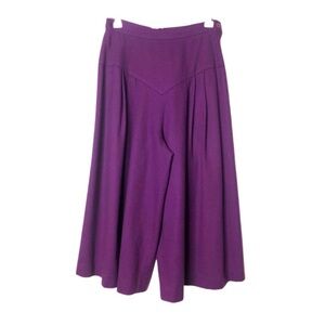 VNTG Finity Vintage purple wool high waist wide flare Colette crop pants size 6